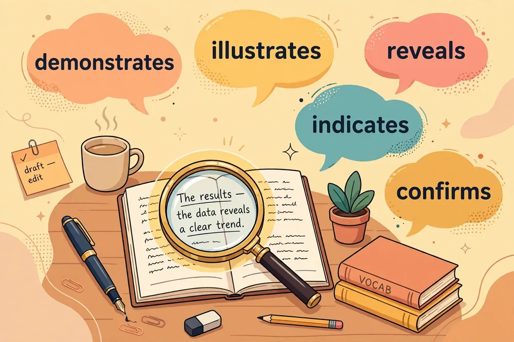 Illustration showing synonyms for this shows