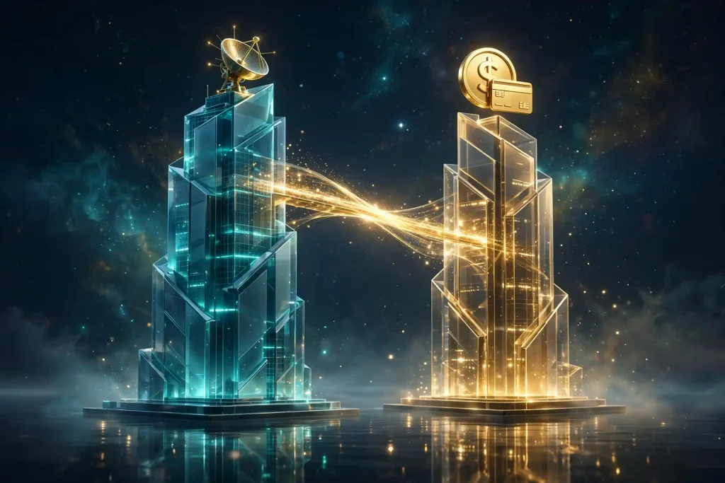 3D artwork comparing the leadership journeys of Phebe Novakovic and Brian Moynihan