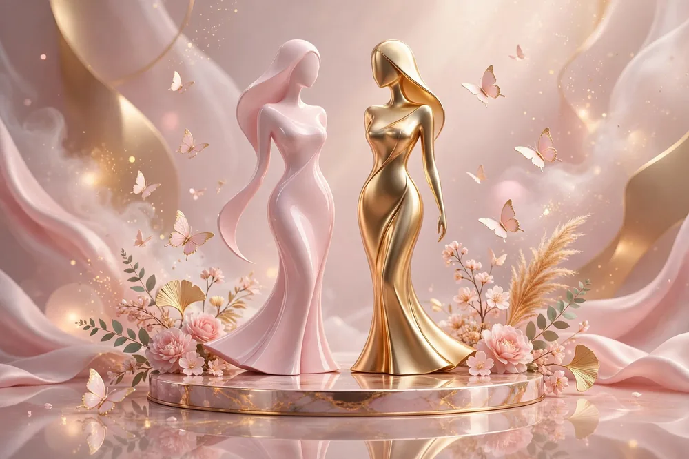 Khloé Kardashian and Kourtney Kardashian sisterhood 3D artwork