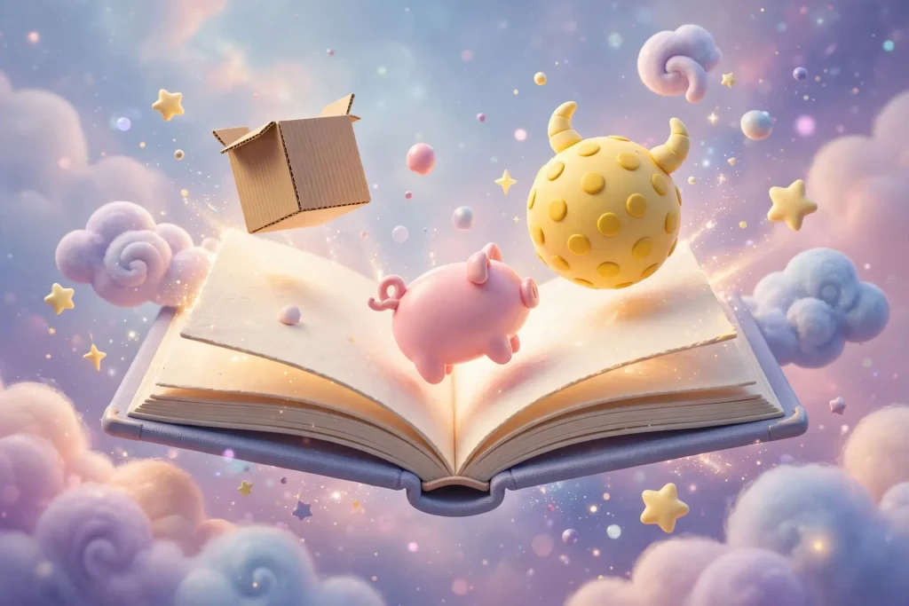 3D storybook illustration for the Maggie and the Ferocious Beast article