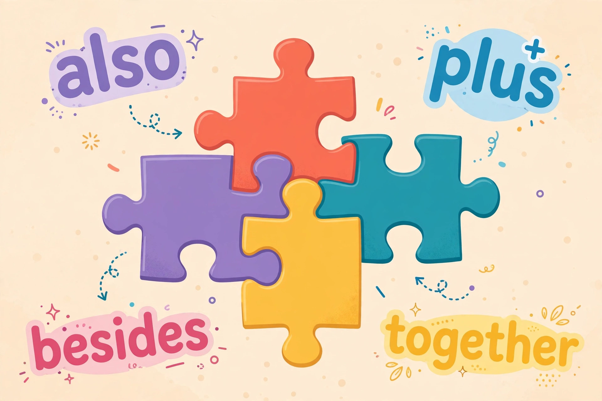 Illustration showing synonyms for and